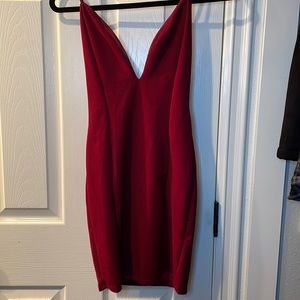 Burgundy mini dress